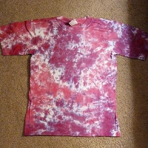 Kids Tie-Dye Short Sleeve Tee - Pink and Purple